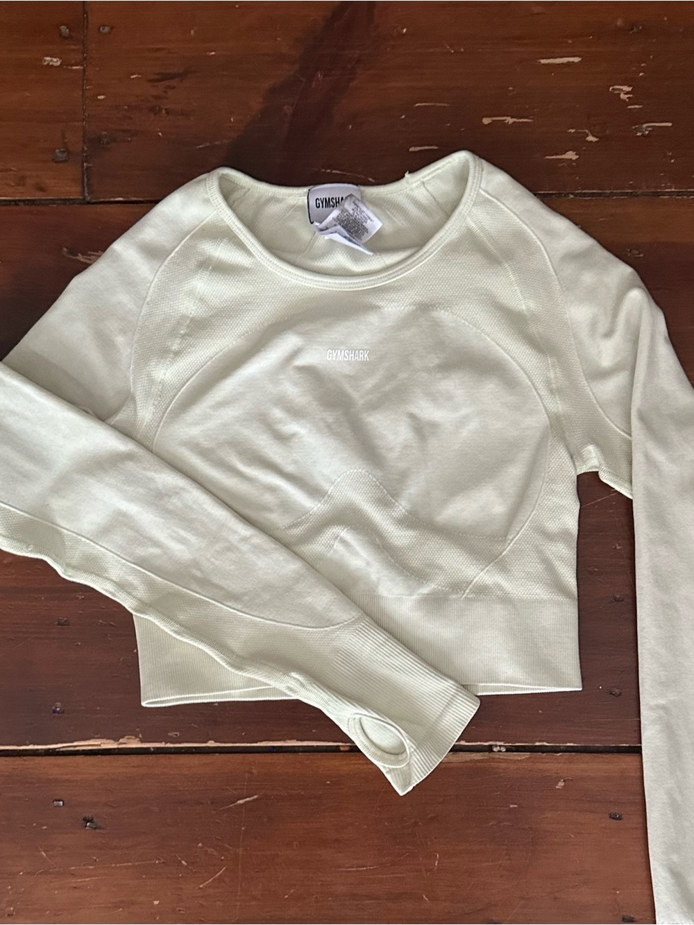 Gymshark Light Green Seamless Long Sleeve Crop Top
